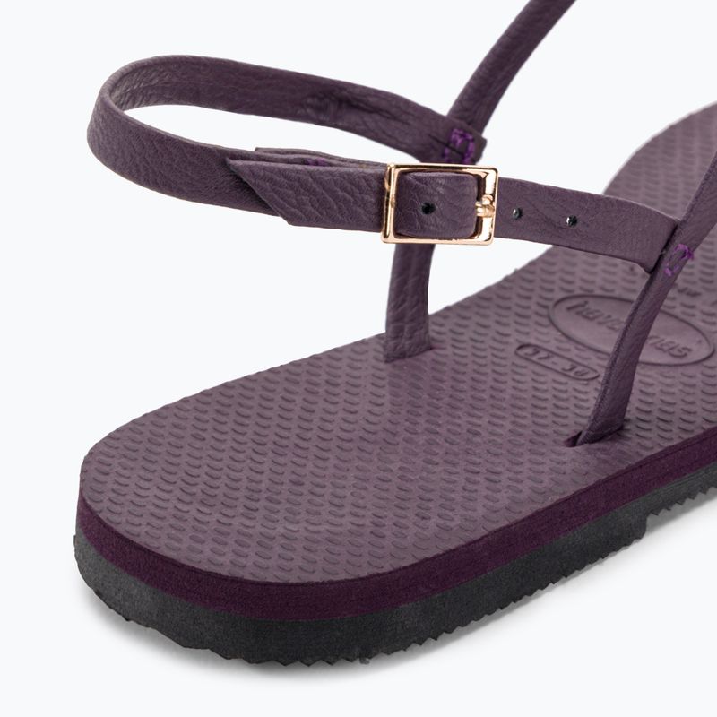 Women's Havaianas You Riviera sandals purple/black/gold 9