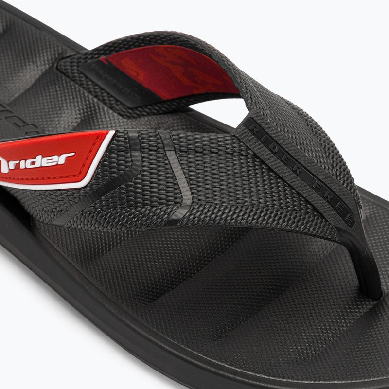 Men's RIDER Free Mix Thong flip flops black/red 7