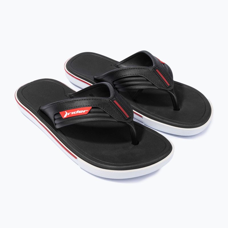 Men's RIDER Spin Thong AD flip flops white/black 10