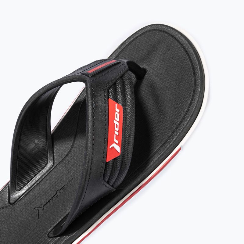 Men's RIDER Spin Thong AD flip flops white/black 12
