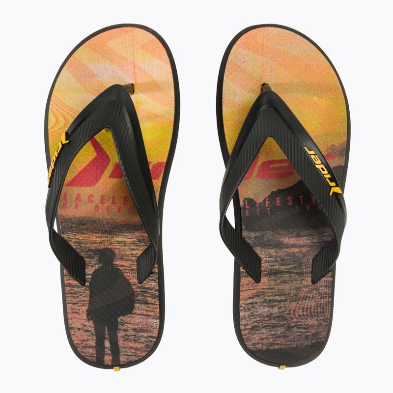 RIDER R1 Energy Kids flip flops black/yellow 8