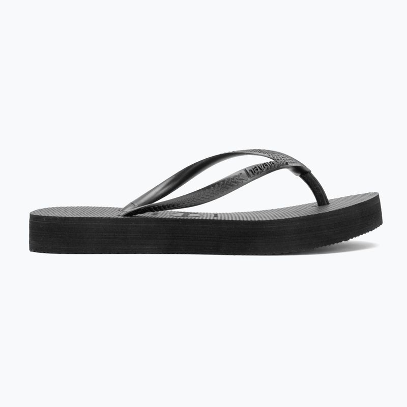 Women's Havaianas Slim Platform flip flops black 2