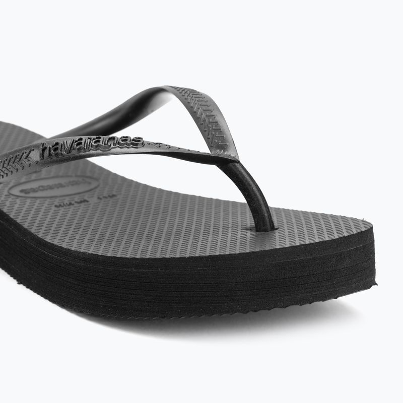 Women's Havaianas Slim Platform flip flops black 7