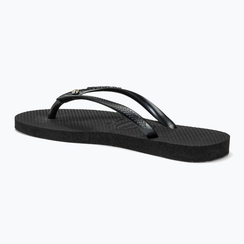 Women's Havaianas Slim Crystal Sw II flip flops black 3