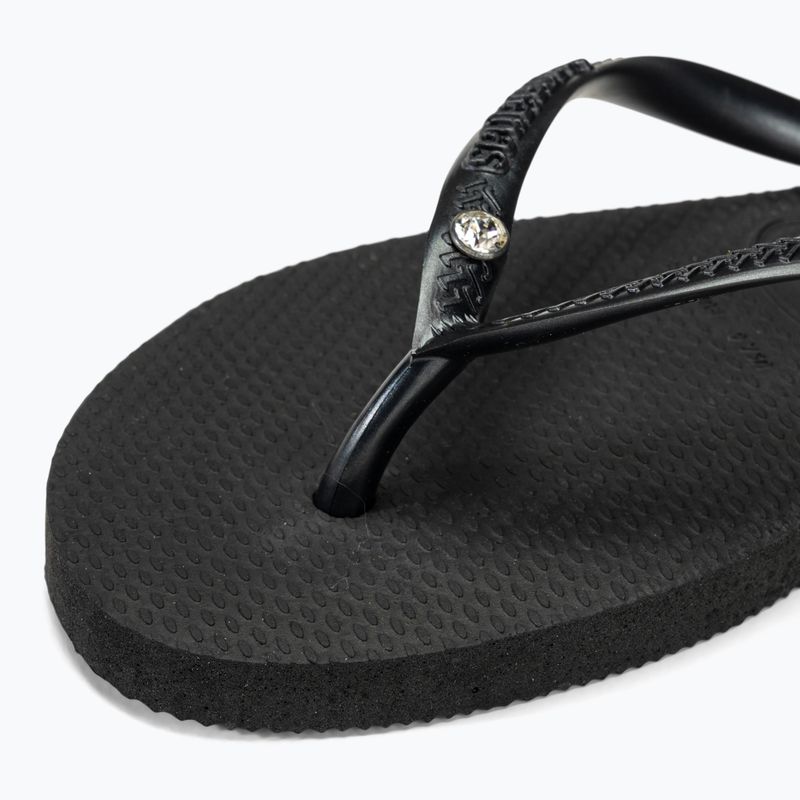 Women's Havaianas Slim Crystal Sw II flip flops black 8