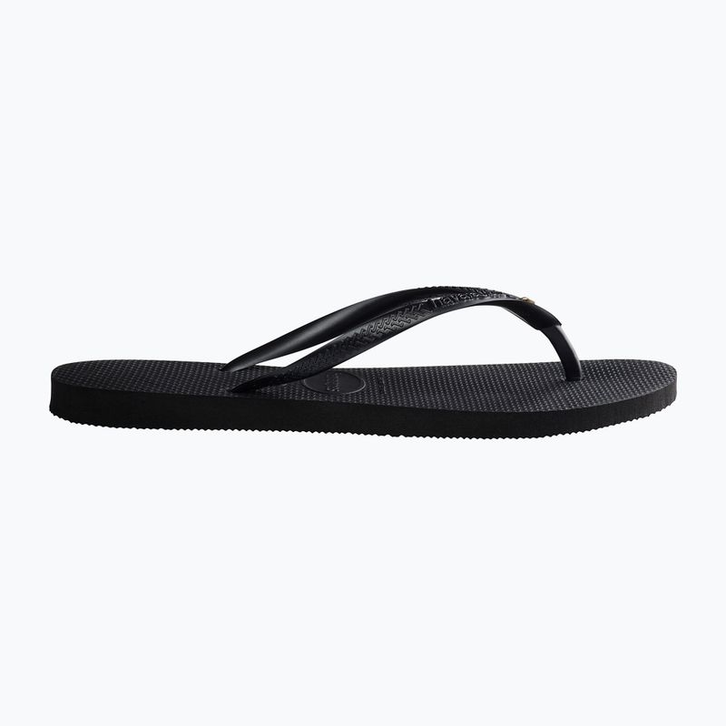 Women's Havaianas Slim Crystal Sw II flip flops black 10