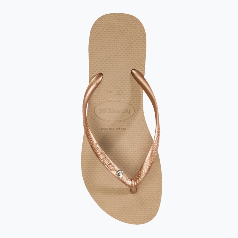 Women's Havaianas Slim Crystal Sw II flip flops rode gold 5