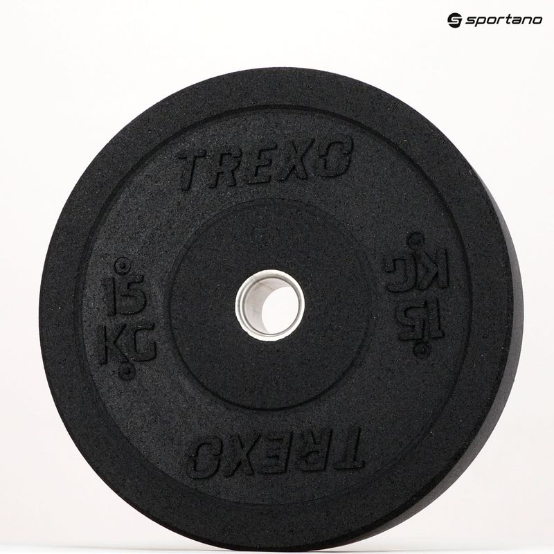 XTREXO Olympic bumper weights black TRX-BMP015 15 kg 12
