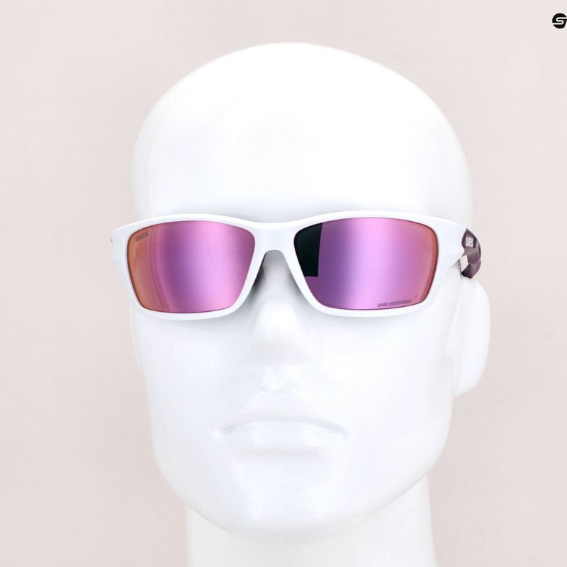 UVEX Sportstyle 232 P cycling glasses peacock prestige mat/polavision mirror pink S5330028330 11