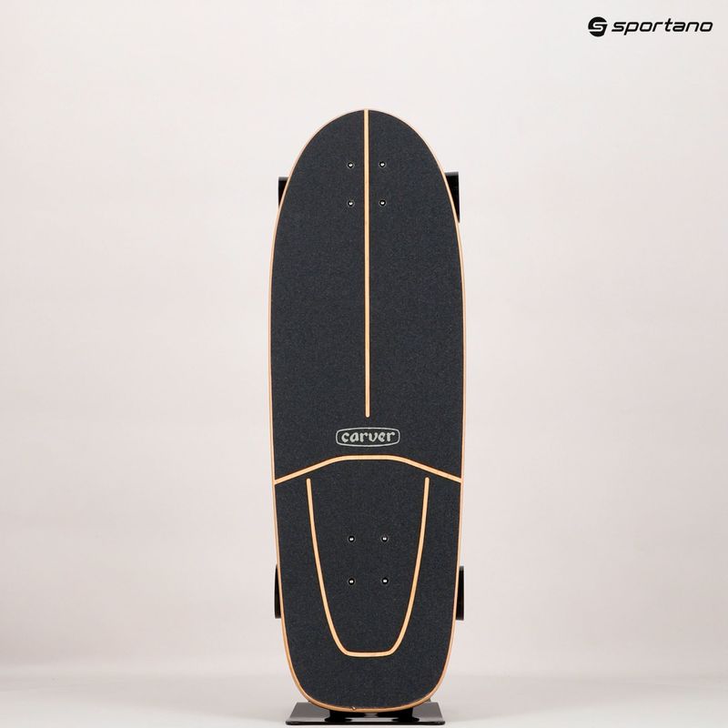 Surfskate skateboard Carver C7 Raw 31.25" Knox Phoenix 2022 Complete black and red C1013011133 11