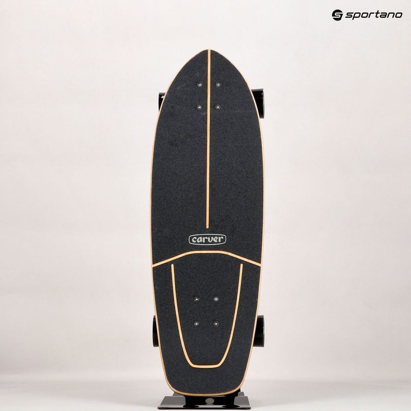 Surfskate skateboard Carver C7 Raw 31" Resin 2022 Complete blue and white C1013011135 16