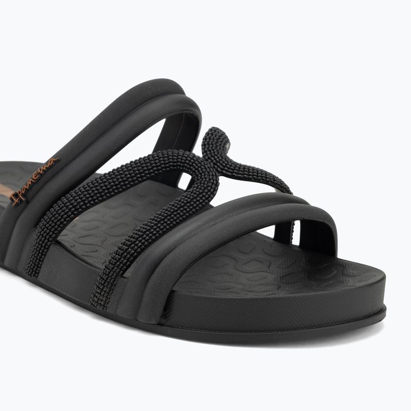 Women's Ipanema Walk Slide flip-flops black/black/brown 7
