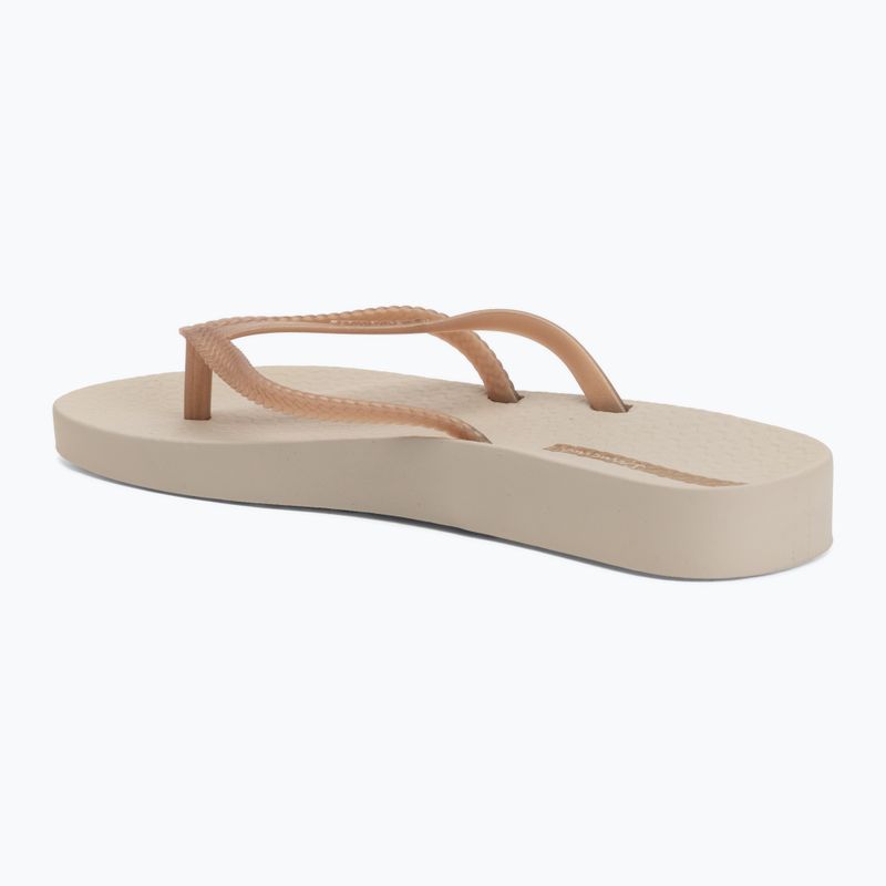 Women's flip-flops Ipanema Bossa Soft V beige/gold 3