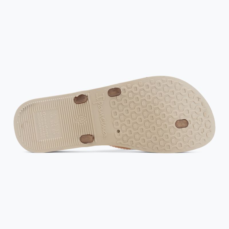 Women's flip-flops Ipanema Bossa Soft V beige/gold 4