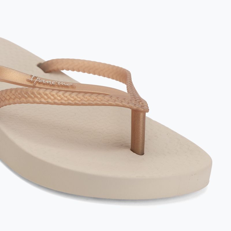 Women's flip-flops Ipanema Bossa Soft V beige/gold 7