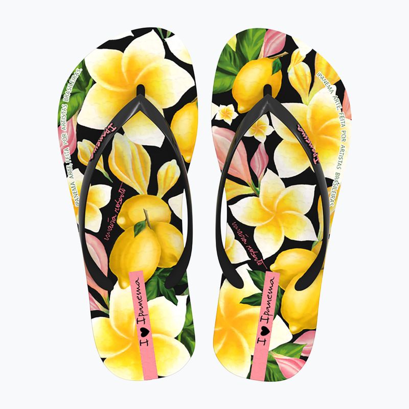 Women's flip-flops Ipanema Arte black/yellow/pink 2