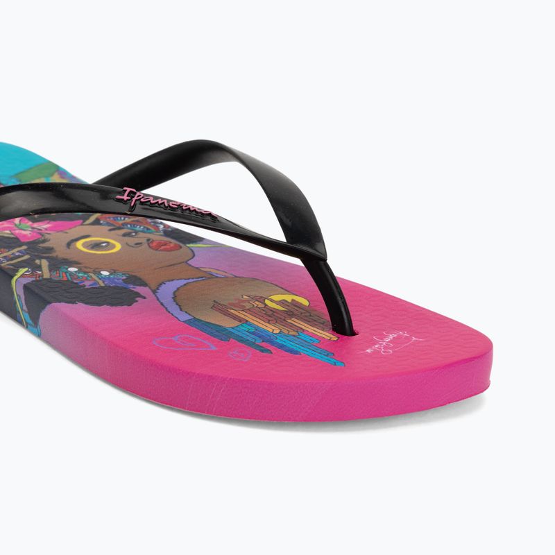 Women's flip-flops Ipanema Graffiti V pink/black/blue 7