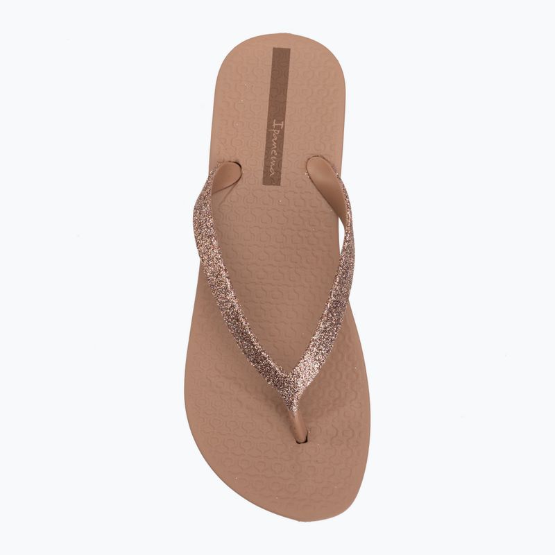 Women's flip-flops Ipanema Mesh Chic Plat brown/glitter 5