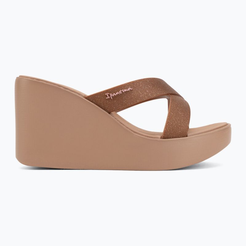 Women's slides Ipanema High Fashion II Slide brown/glitter/pink 2
