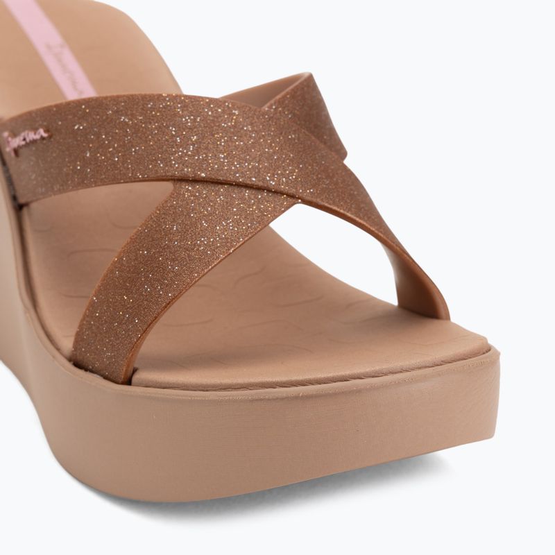 Women's slides Ipanema High Fashion II Slide brown/glitter/pink 7