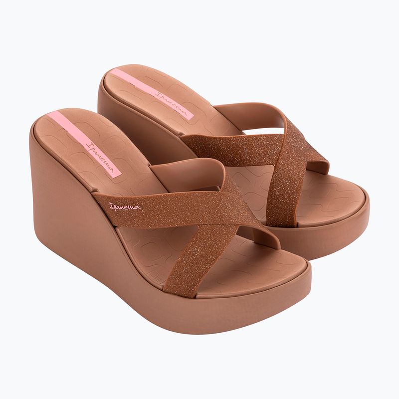 Women's slides Ipanema High Fashion II Slide brown/glitter/pink