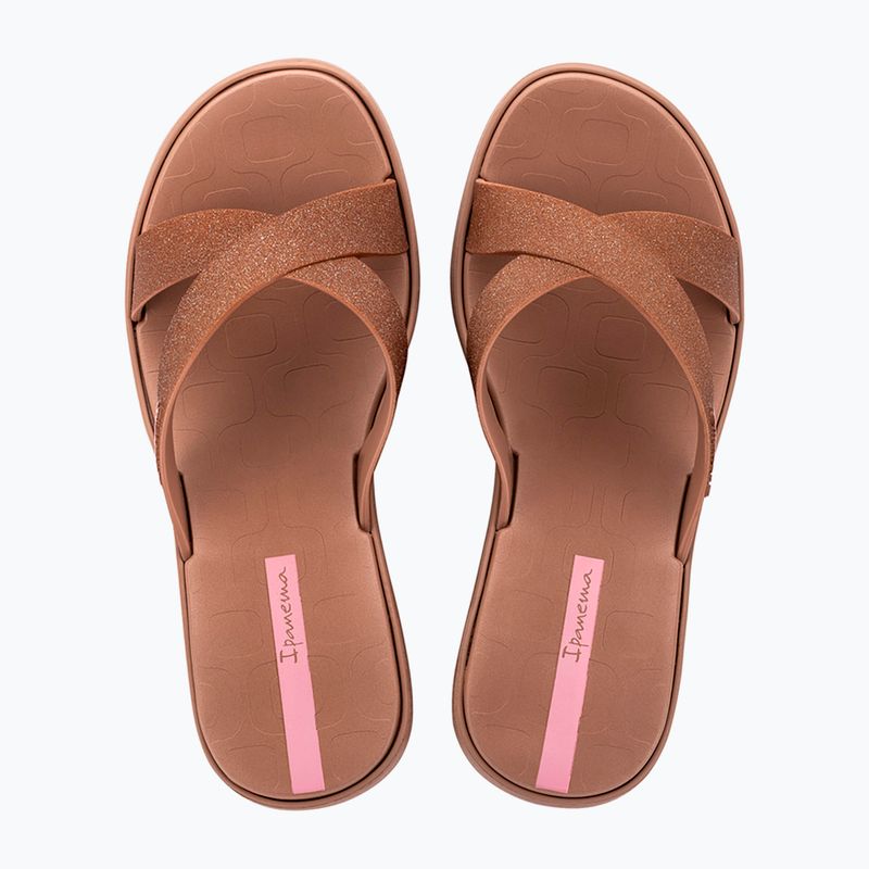 Women's slides Ipanema High Fashion II Slide brown/glitter/pink 2