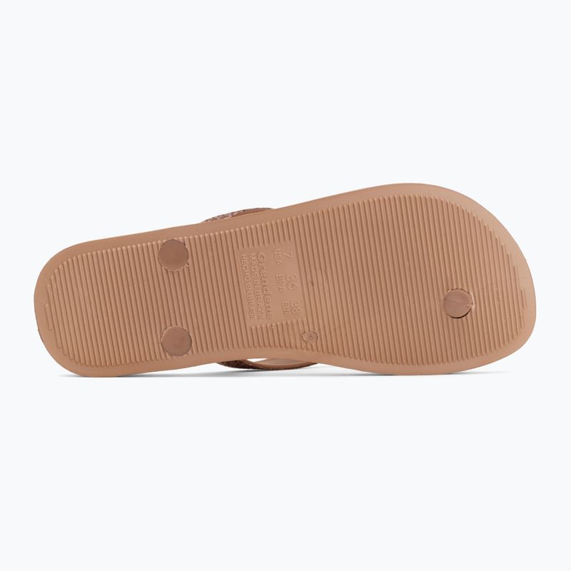 Women's flip-flops Ipanema Anatomica Lolita brown/glitter brown 4