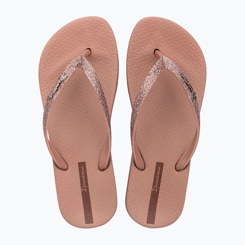 Women's flip-flops Ipanema Anatomica Lolita brown/glitter brown 2