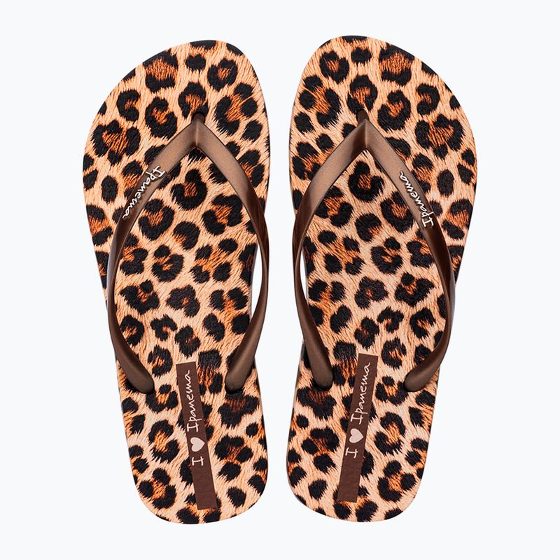 Women's flip-flops Ipanema Animal Print beige/bronze/bronze 2
