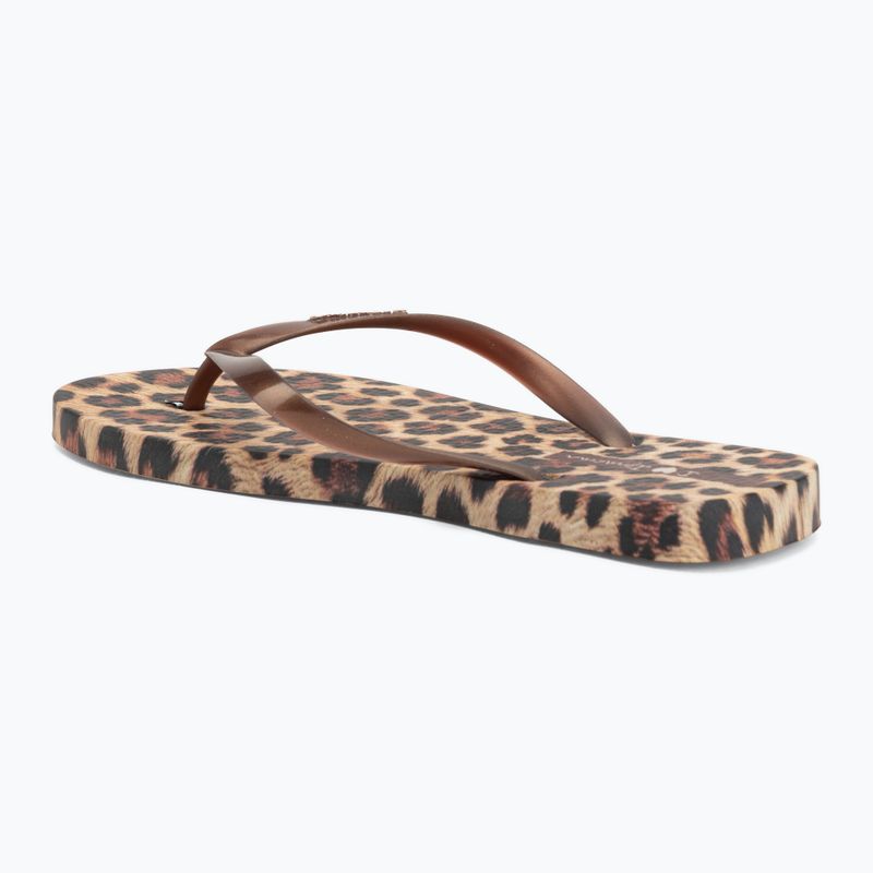 Women's flip-flops Ipanema Animal Print beige/bronze/bronze 3