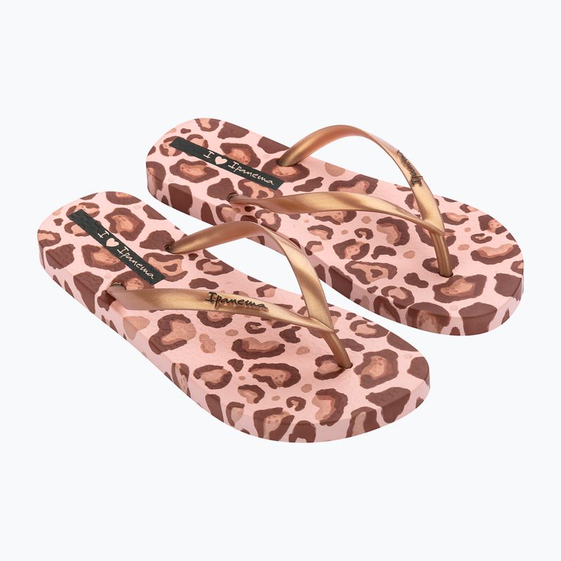 Women's flip-flops Ipanema Animal Print beige/gold