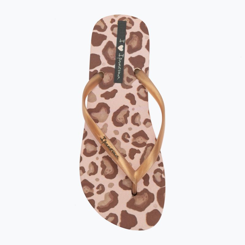 Women's flip-flops Ipanema Animal Print beige/gold 6