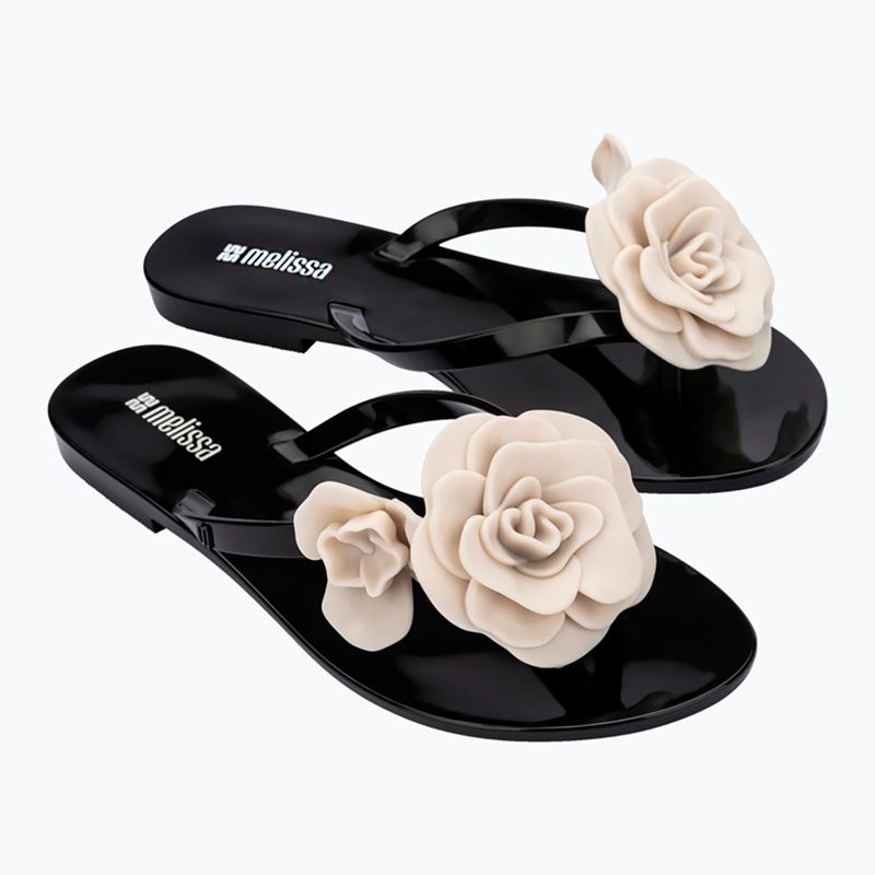 Women's flip-flops Melissa Harmonic Petals Ad black/beige 3