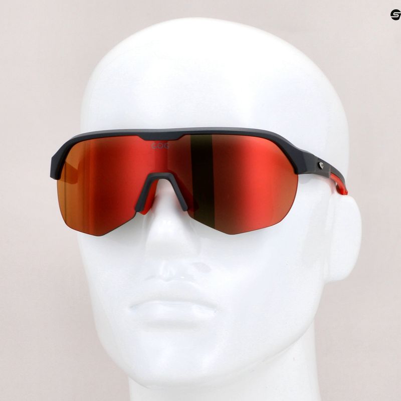 GOG Perseus cycling glasses matt grey/red/polychromatic red E501-2 7