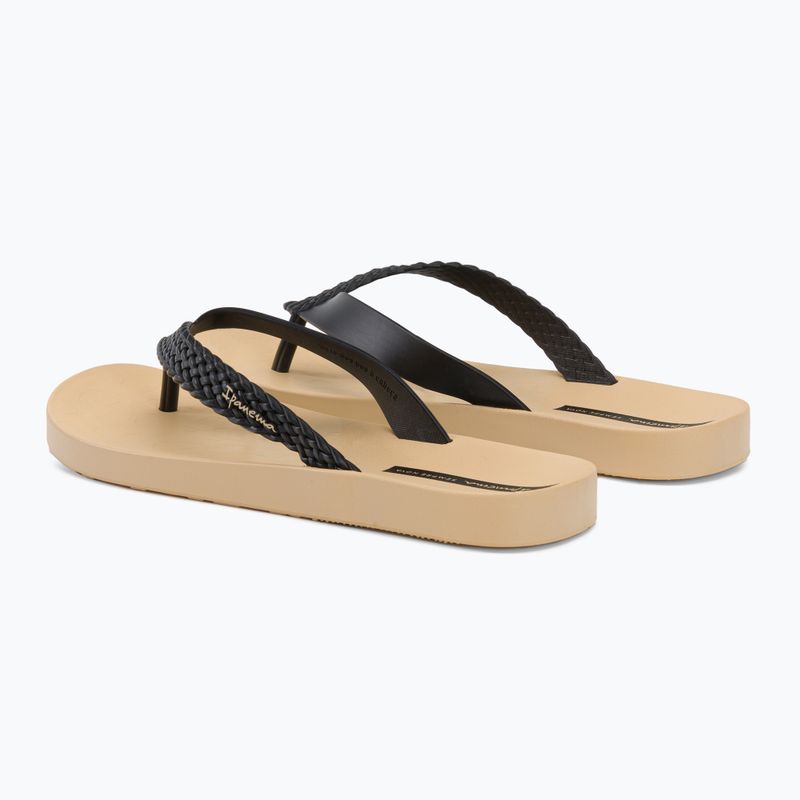 Ipanema Soul women's flip flops beige and black 26362-20837 3