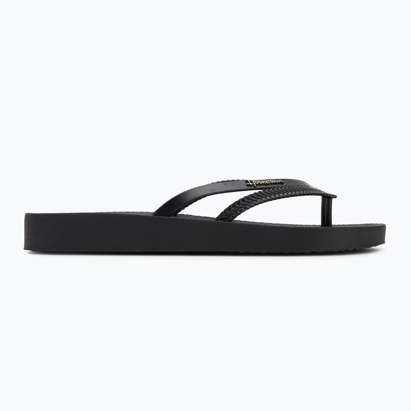 Women's Ipanema Bossa Soft V black flip flops 2