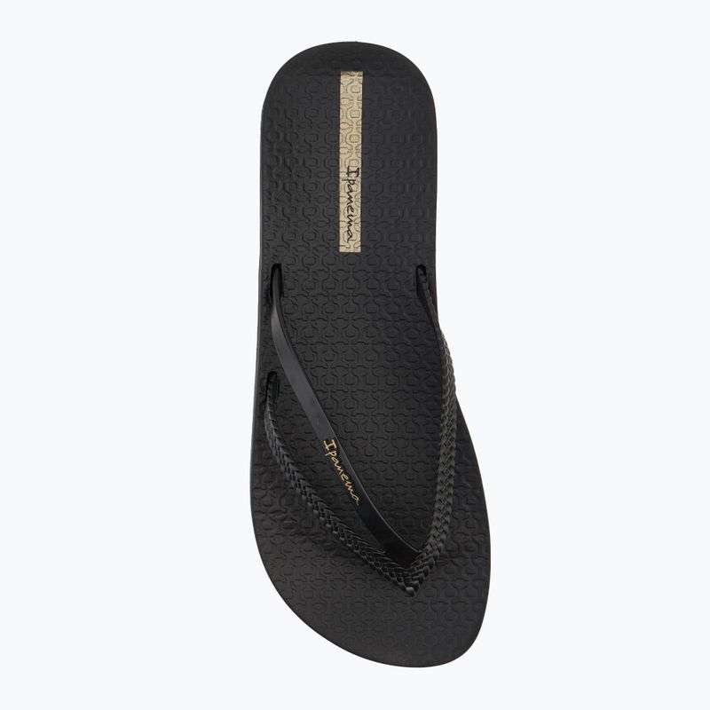 Women's Ipanema Bossa Soft V black flip flops 5