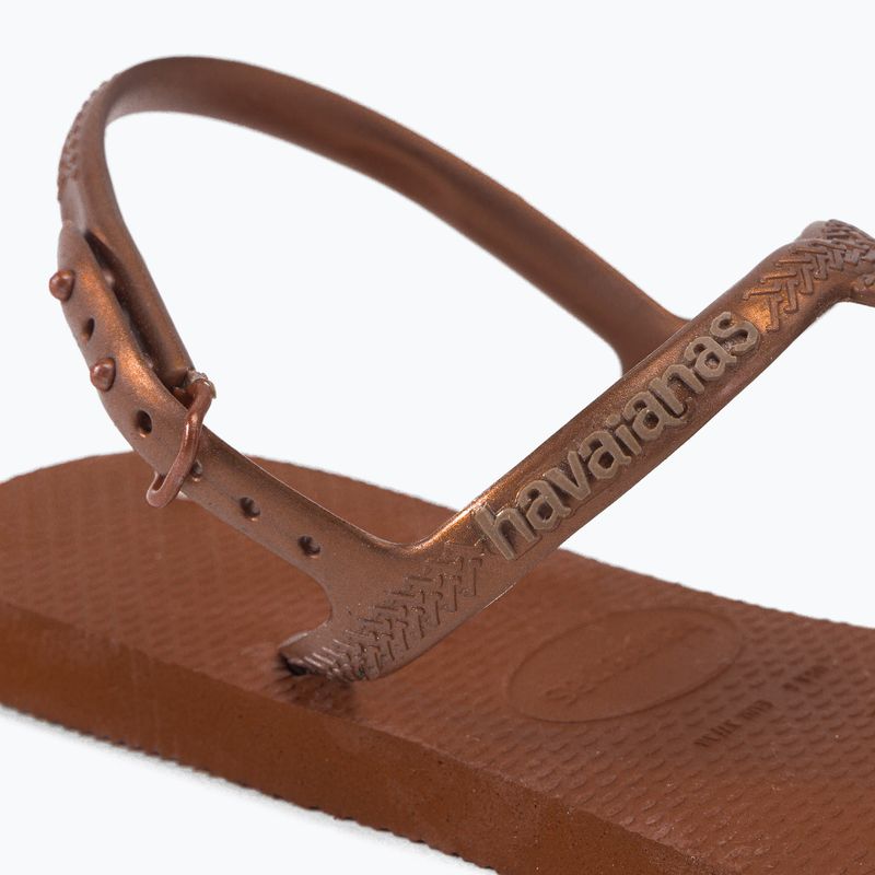 Havaianas Twist brown women's flip flops H4144756 7