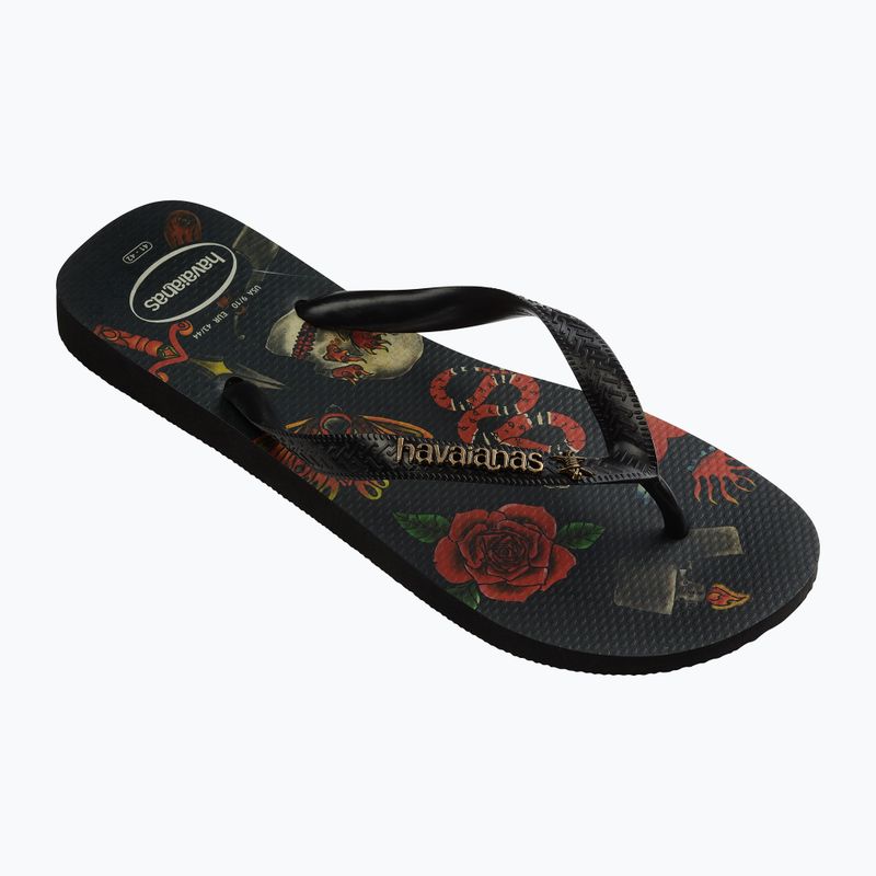 Men's Havaianas Top Tribo flip flops black / black 10