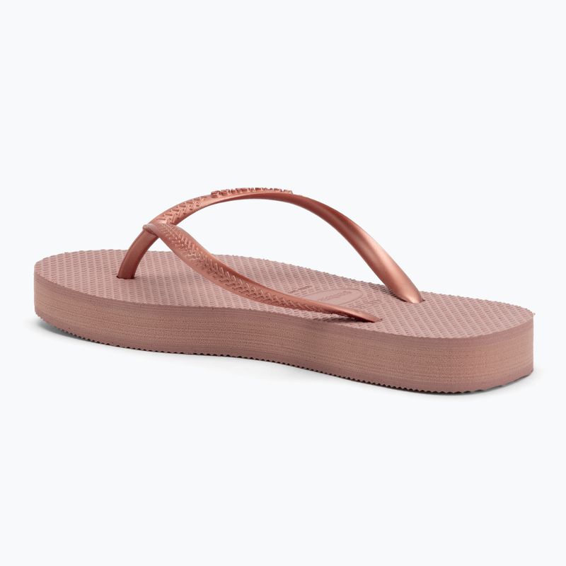 Women's Havaianas Slim Platform flip flops crocus rose 3