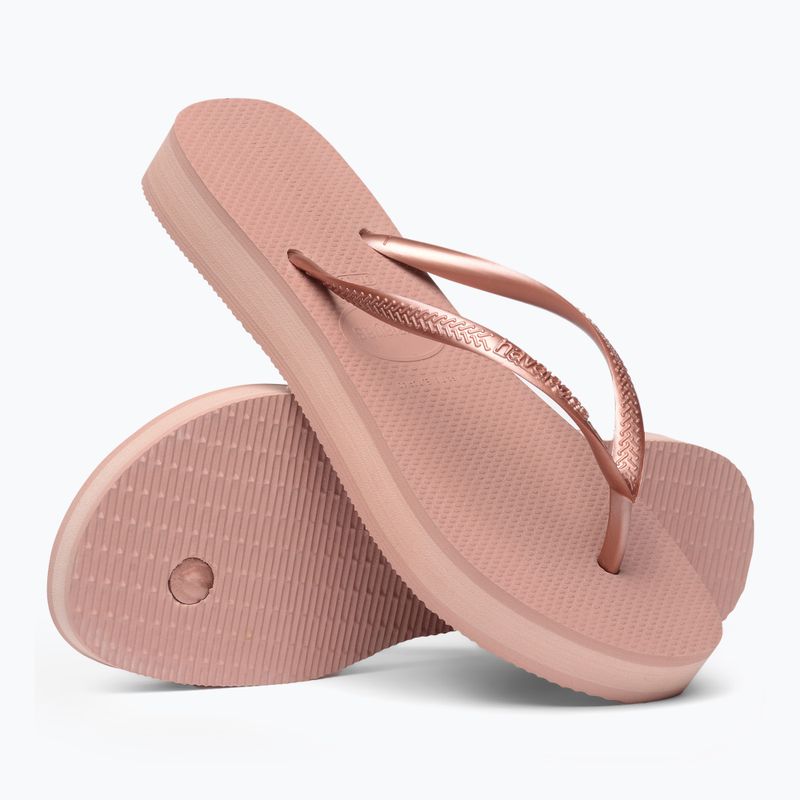 Women's Havaianas Slim Platform flip flops crocus rose 5