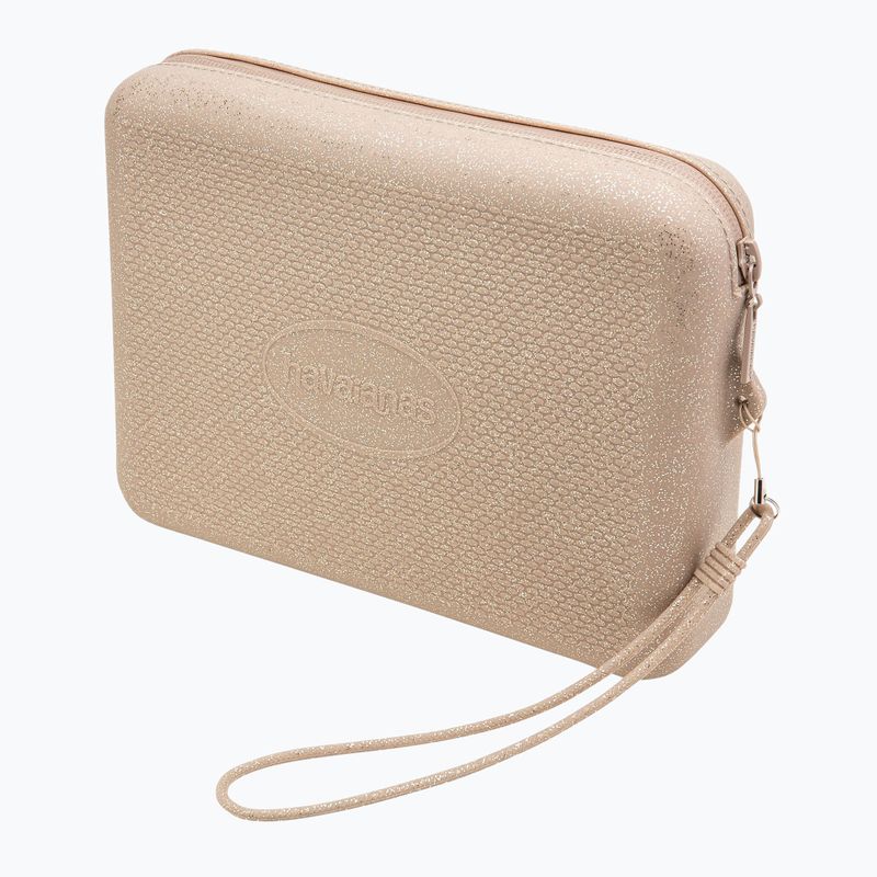 Havaianas Beach Necessaire Glitter golden cosmetic bag 2