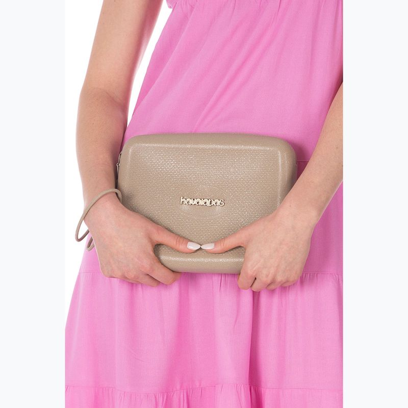 Havaianas Beach Necessaire Glitter golden cosmetic bag 4