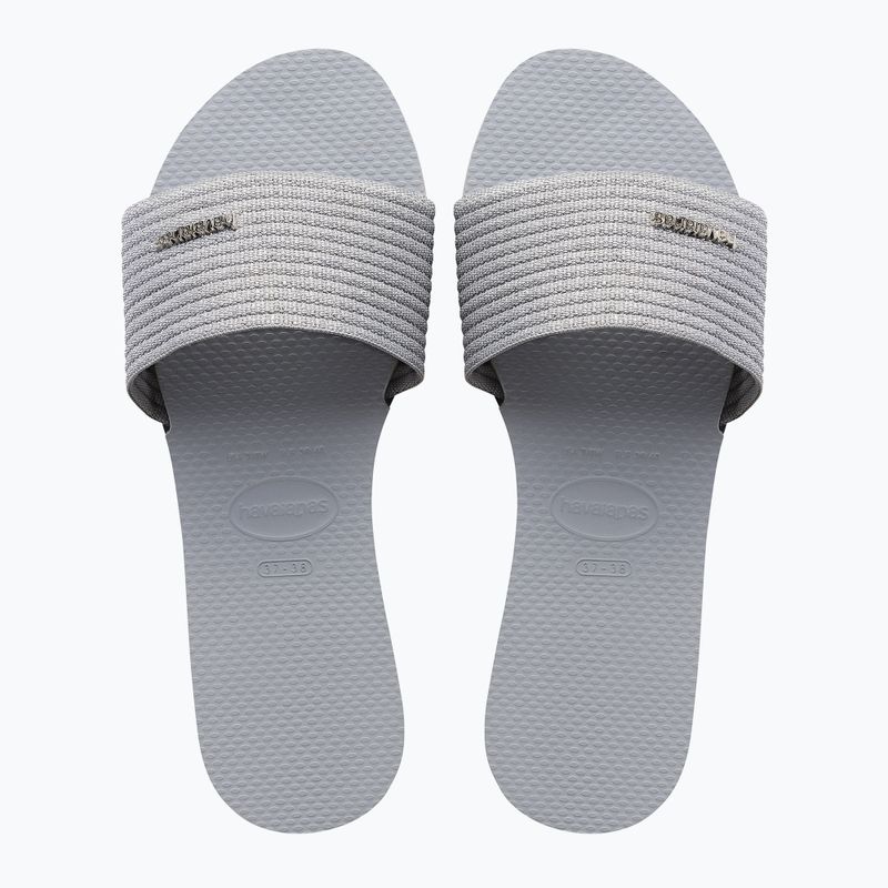 Women's slides Havaianas You Malta Metallic ice grey 10