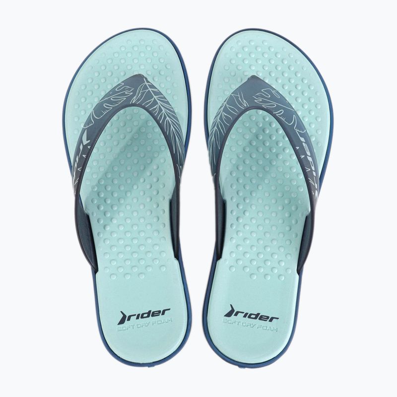 Women's RIDER Aqua IV Fem blue-green flip flops 83328-AD469 10