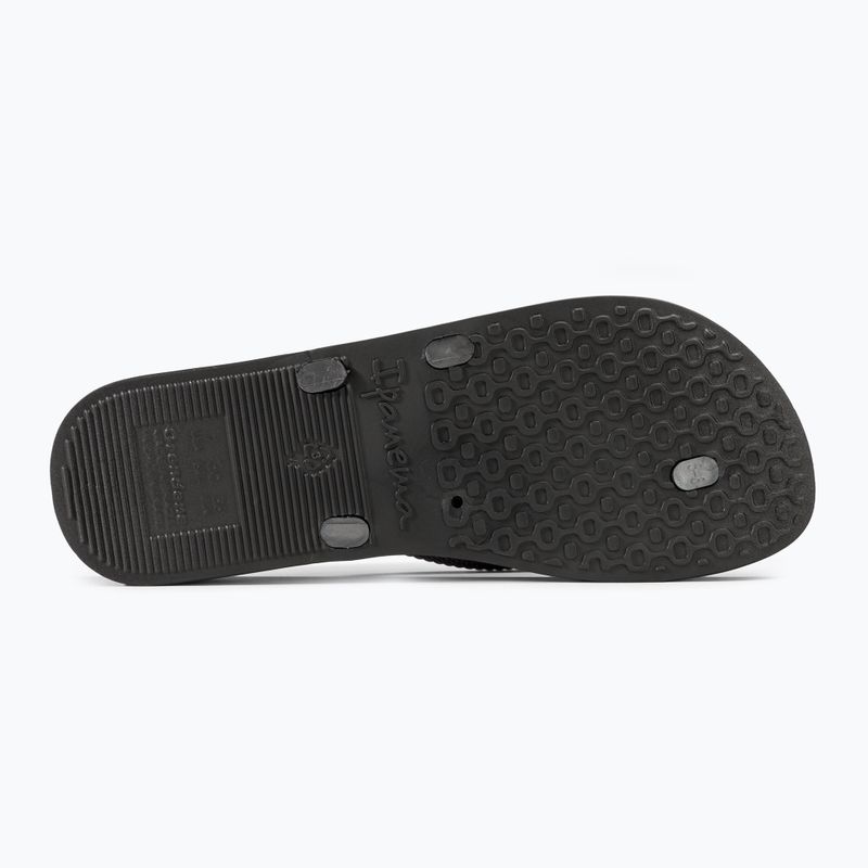 Women's Ipanema Bossa Soft V black/silver flip flops 4