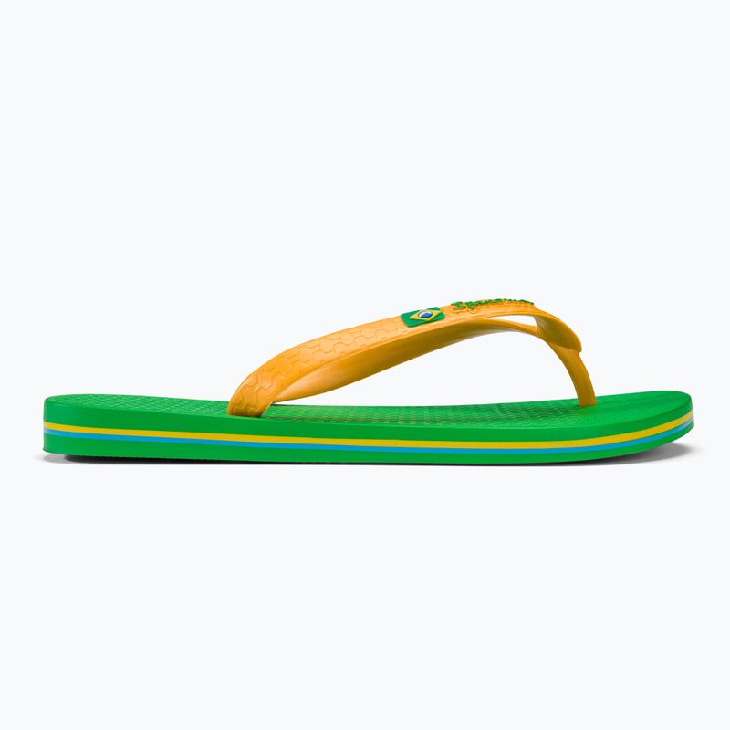 Men's Ipanema Clas Brasil II AD green/yellow flip flops 2