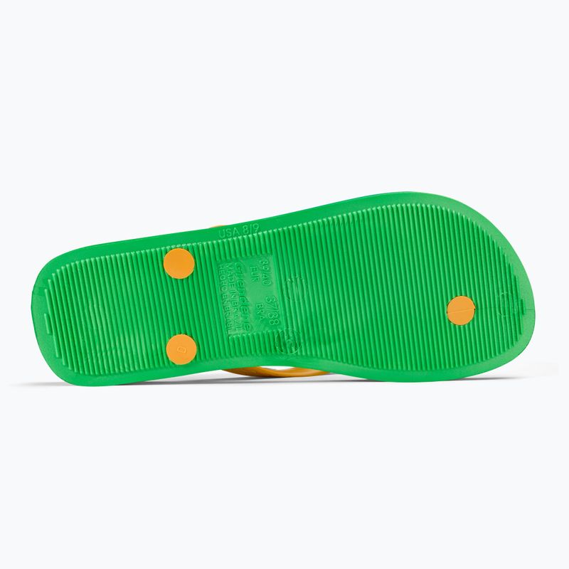 Men's Ipanema Clas Brasil II AD green/yellow flip flops 4
