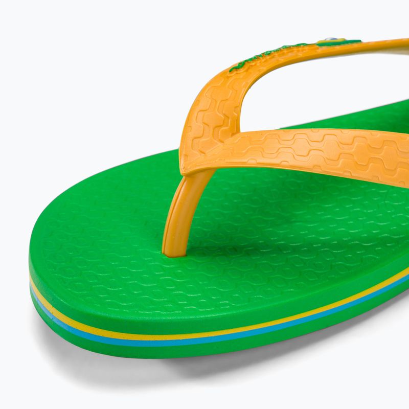 Men's Ipanema Clas Brasil II AD green/yellow flip flops 7