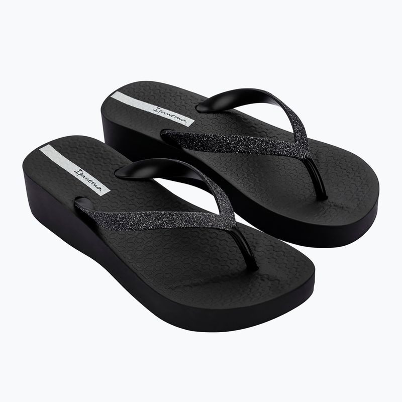 Women's Ipanema Mesh Chic Plat black/glitter black flip flops